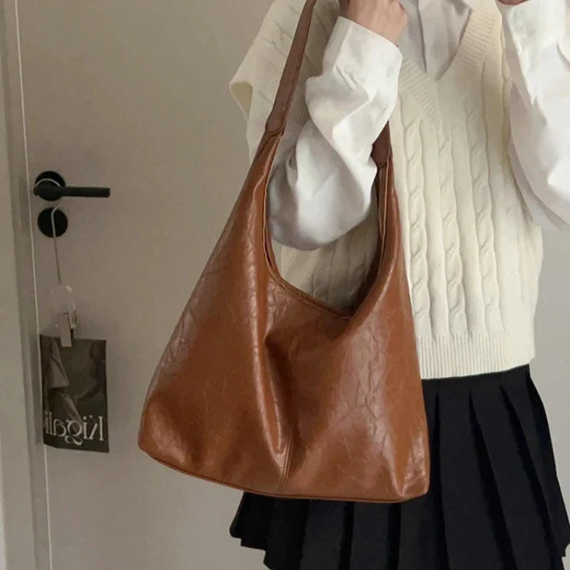 Large Chic Leather Tote Bag-dione couture20260421-Calm Wears-Black-Calm Wears