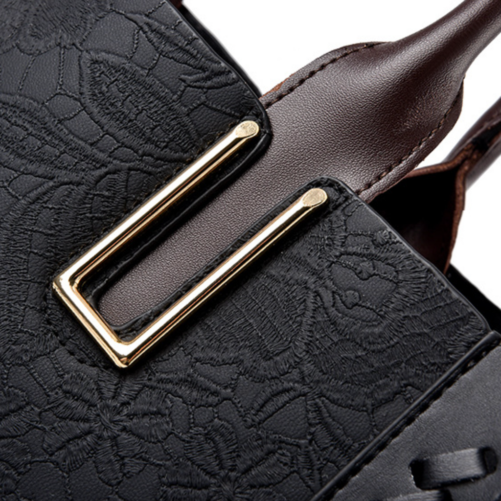 Prägte Vegan Leather Top Handle Tote Bag-mayfair ellis20260422-Calm Wears-Black-Calm Wears