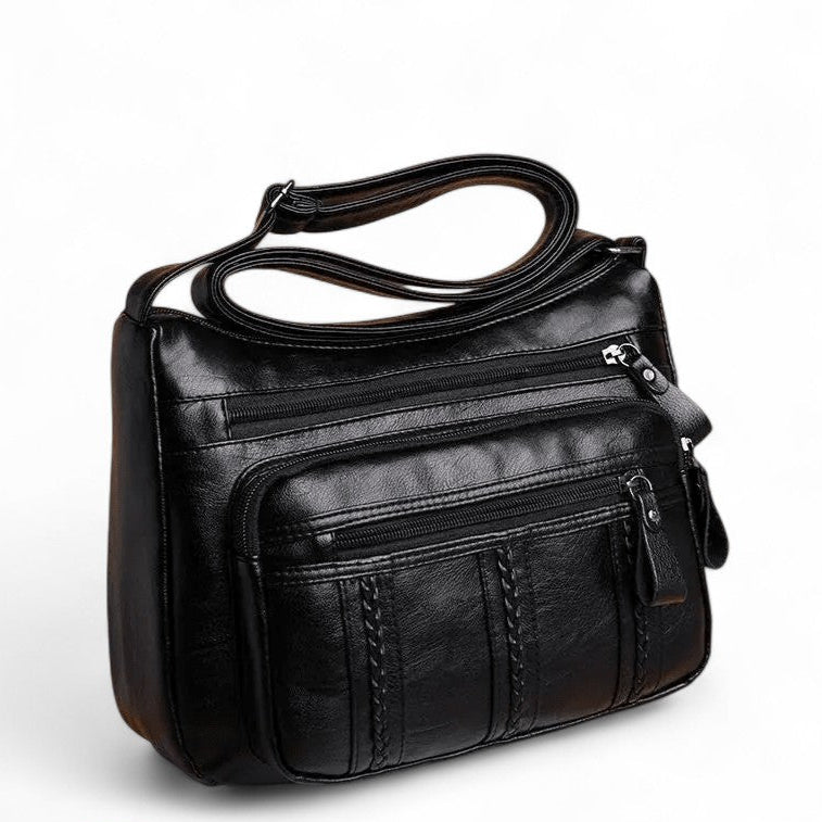 Multi-Pocket Leather Shoulder Bag-dione couture20260420-Calm Wears-Black-Calm Wears