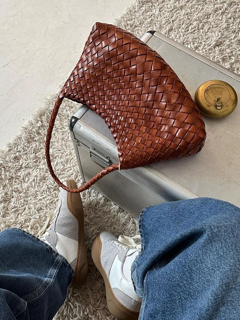 Shoulder Bag with Braided Design