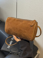 Elegant shoulder bag made of suede