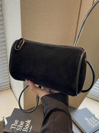 Elegant shoulder bag made of suede