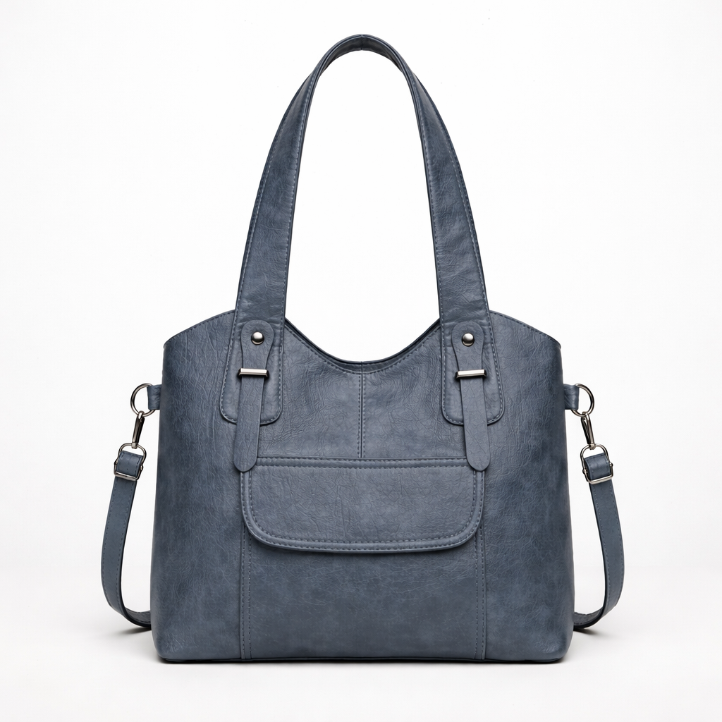 Large vegan cowhide bag, shoulder bag-mayfair ellis20260422-Calm Wears-Blue-Calm Wears