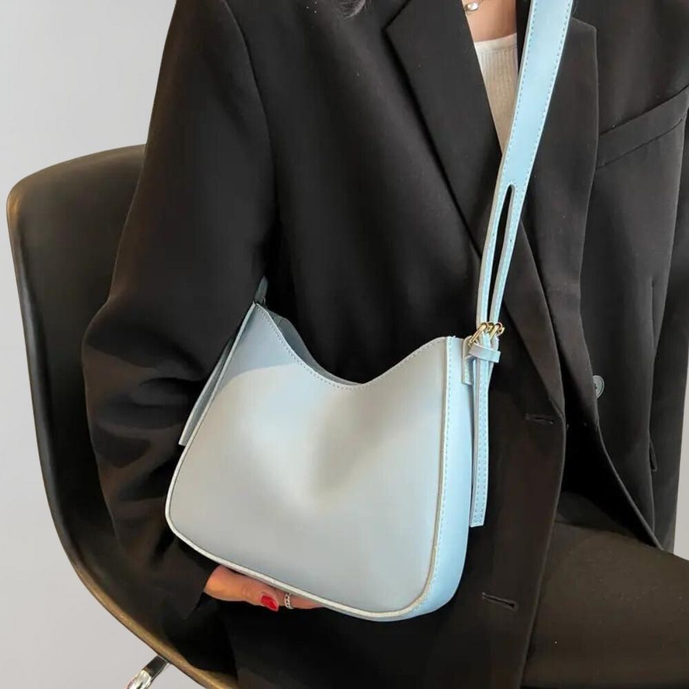 Zipper Small Shoulder Bag Faux Leather Bag-leyna moda20250218-Calm Wears-Blue-Calm Wears