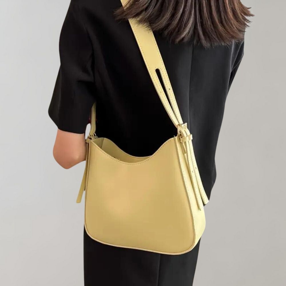 Zipper Small Shoulder Bag Faux Leather Bag-leyna moda20250218-Calm Wears-Yellow-Calm Wears