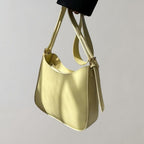 Zipper Small Shoulder Bag Faux Leather Bag