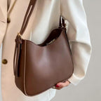 Zipper Small Shoulder Bag Faux Leather Bag