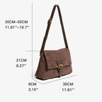 Suede shoulder bag for women - Stylish and luxurious handbag