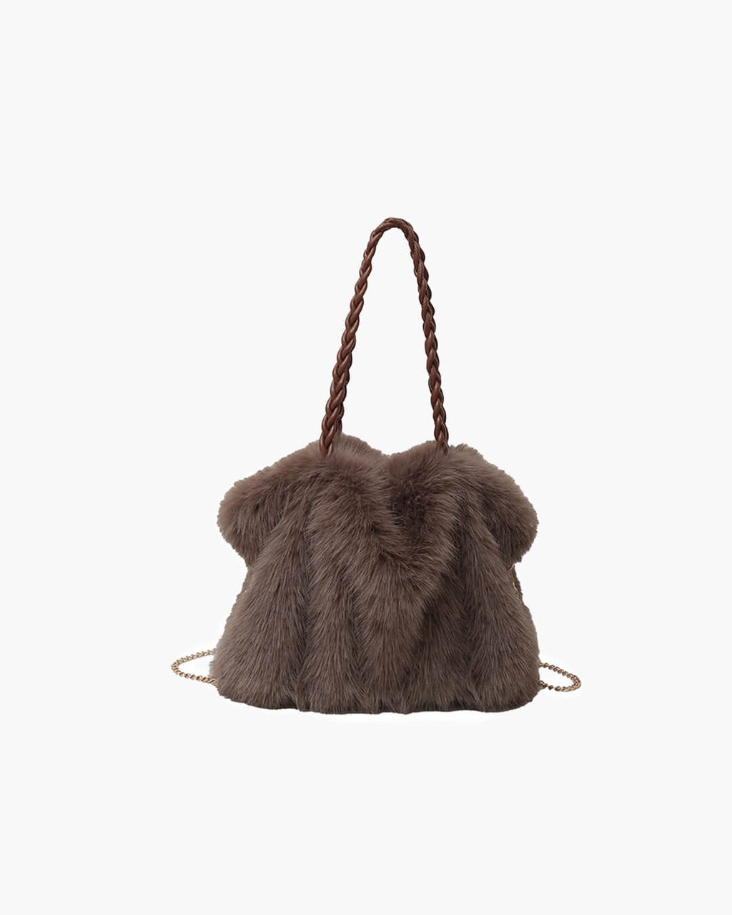 I Tote Bag with soft structure and chain strap-maya mode20260422-Calm Wears-Braun-33cm X 16cm X 29cm-Calm Wears