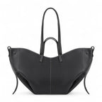 Large Grainy Leather Tote Bag-dione couture20260421-Calm Wears-Black-Calm Wears