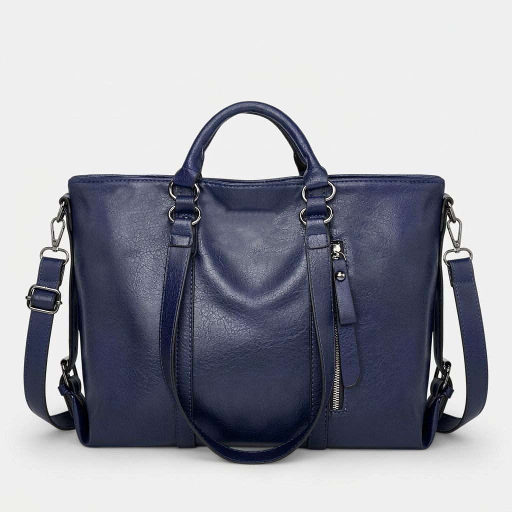 Large Vegan Leather Work Bag with Crossbody Strap-mayfair ellis20260422-Calm Wears-Blue-Calm Wears