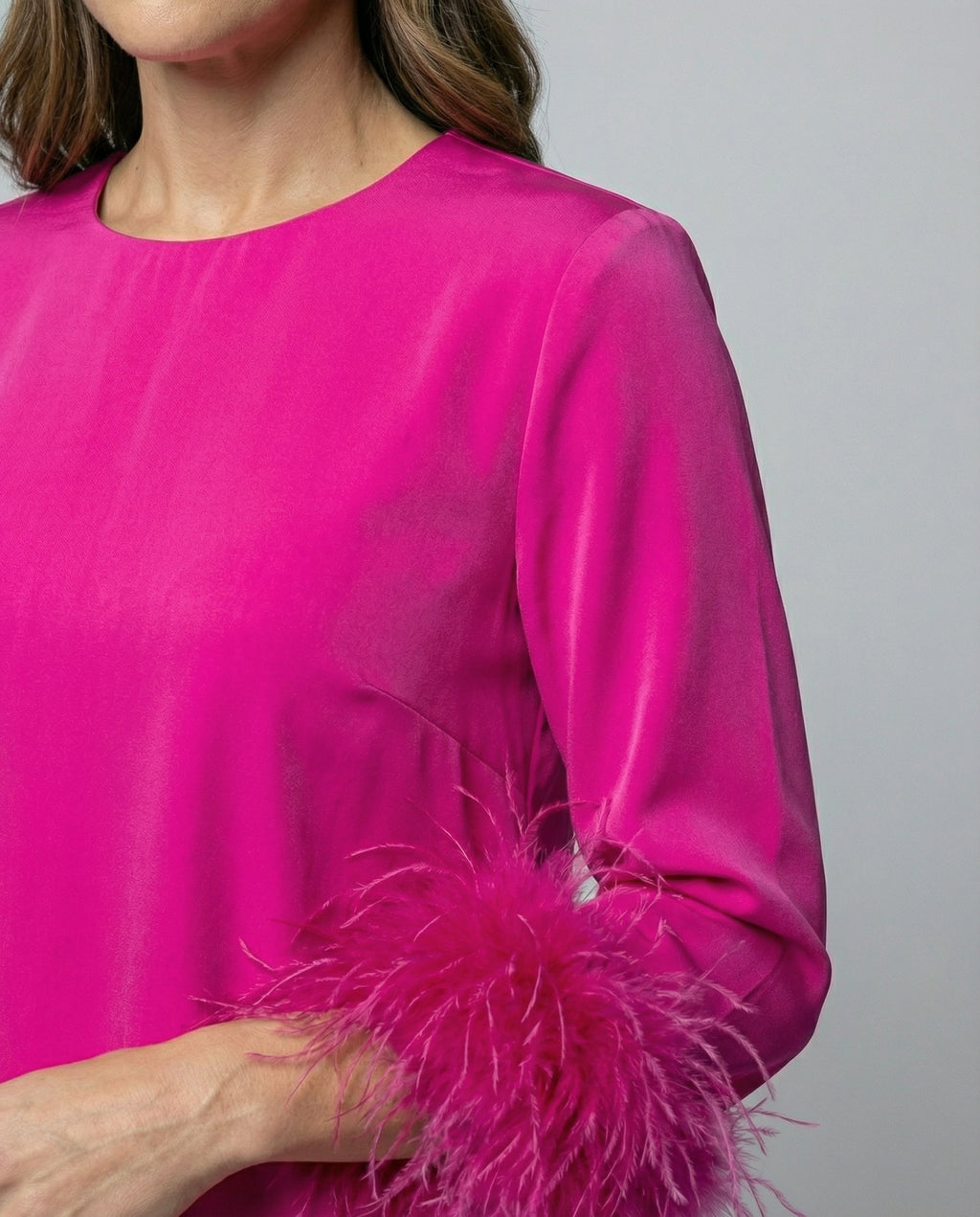 Asymmetrical Feather Mini Dress Women-deqalli20240919-Calm Wears-Pink-XS-Calm Wears