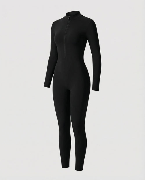 Autumn Stand Collar Women's Overall-lévoire20241106-Calm Wears-Black-Long sleeves-S-Calm Wears