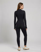 Autumn Stand Collar Women's Overall-lévoire20241106-Calm Wears-Black-Long sleeves-S-Calm Wears