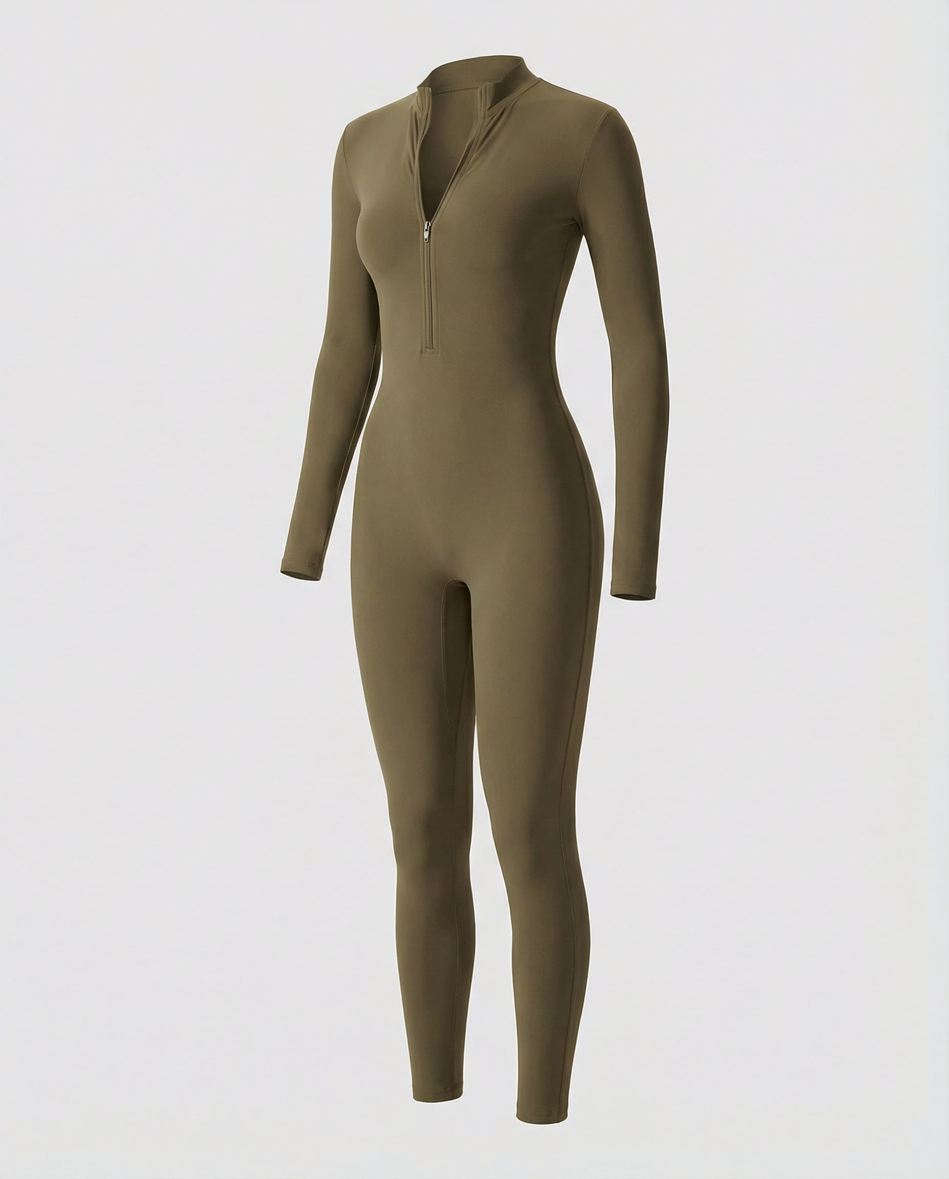 Autumn Stand Collar Women's Overall-lévoire20241106-Calm Wears-Oliva green-Long sleeves-S-Calm Wears
