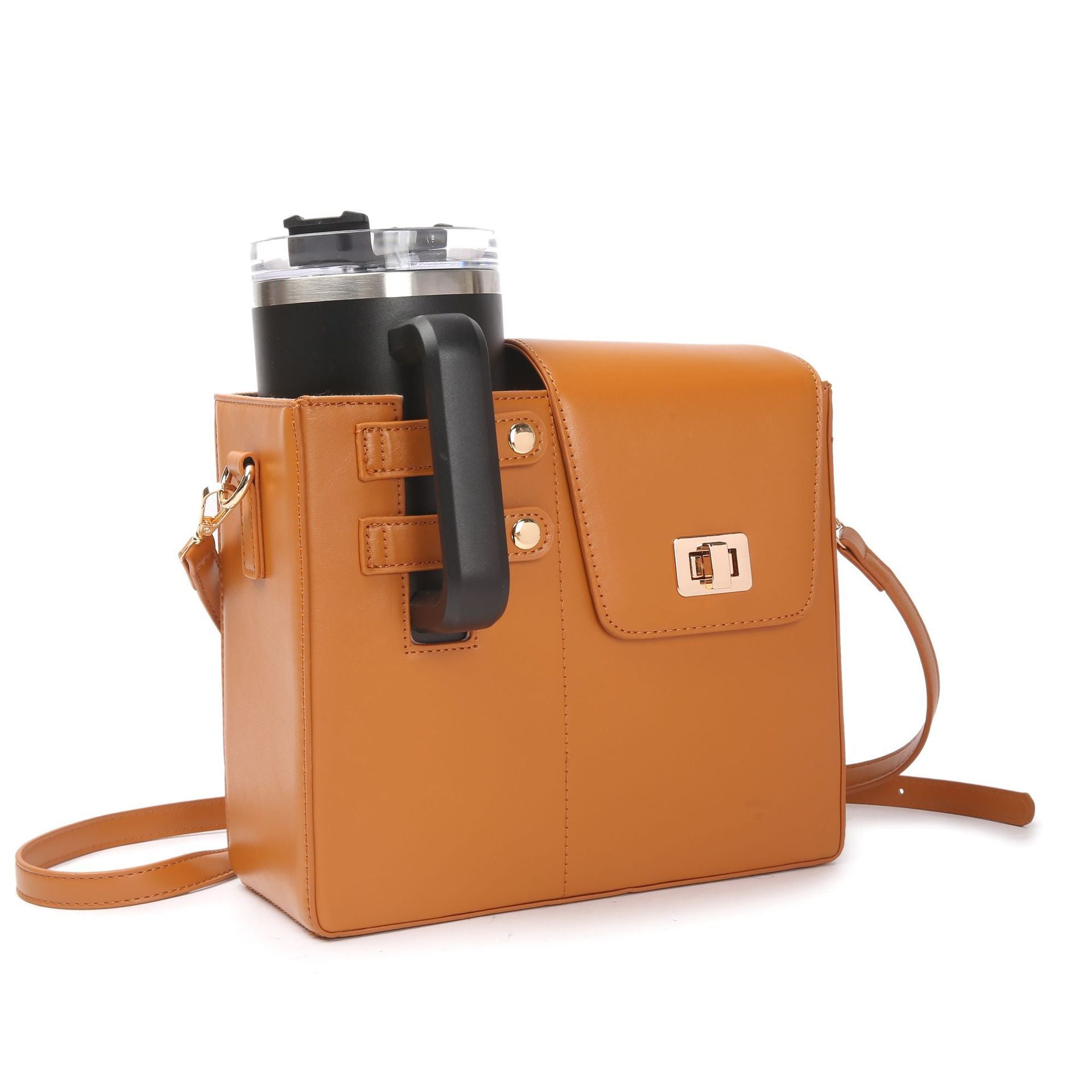 Vegan Leather Shoulder Bag-getme20260422-Calm Wears-Braun-Calm Wears