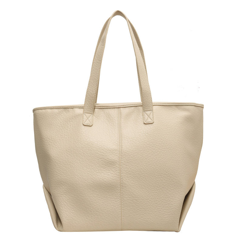 Large Trendy Tote Bag in Leather-dione couture20260421-Calm Wears-Beige-Calm Wears