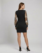 Black Flower Mesh Midi Dress-lavorea20240923-Calm Wears-Black-S-Calm Wears