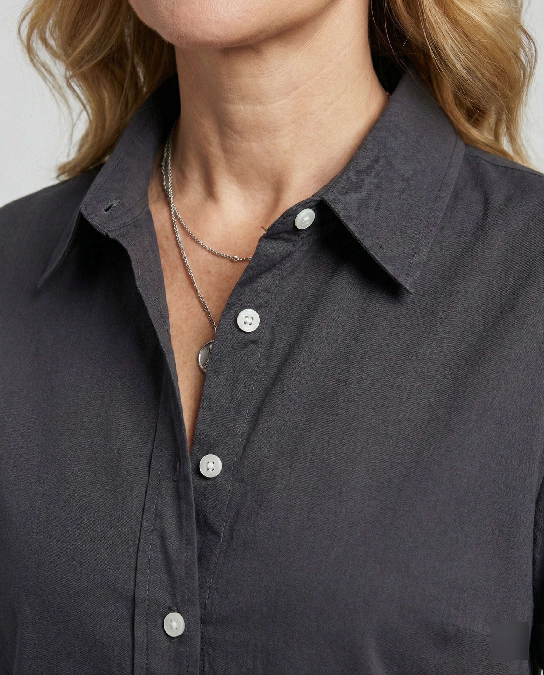 Blouse top women with V-neck-https://detail.1688.com/offer/1006231082802.html-Calm Wears-Black-S-Calm Wears