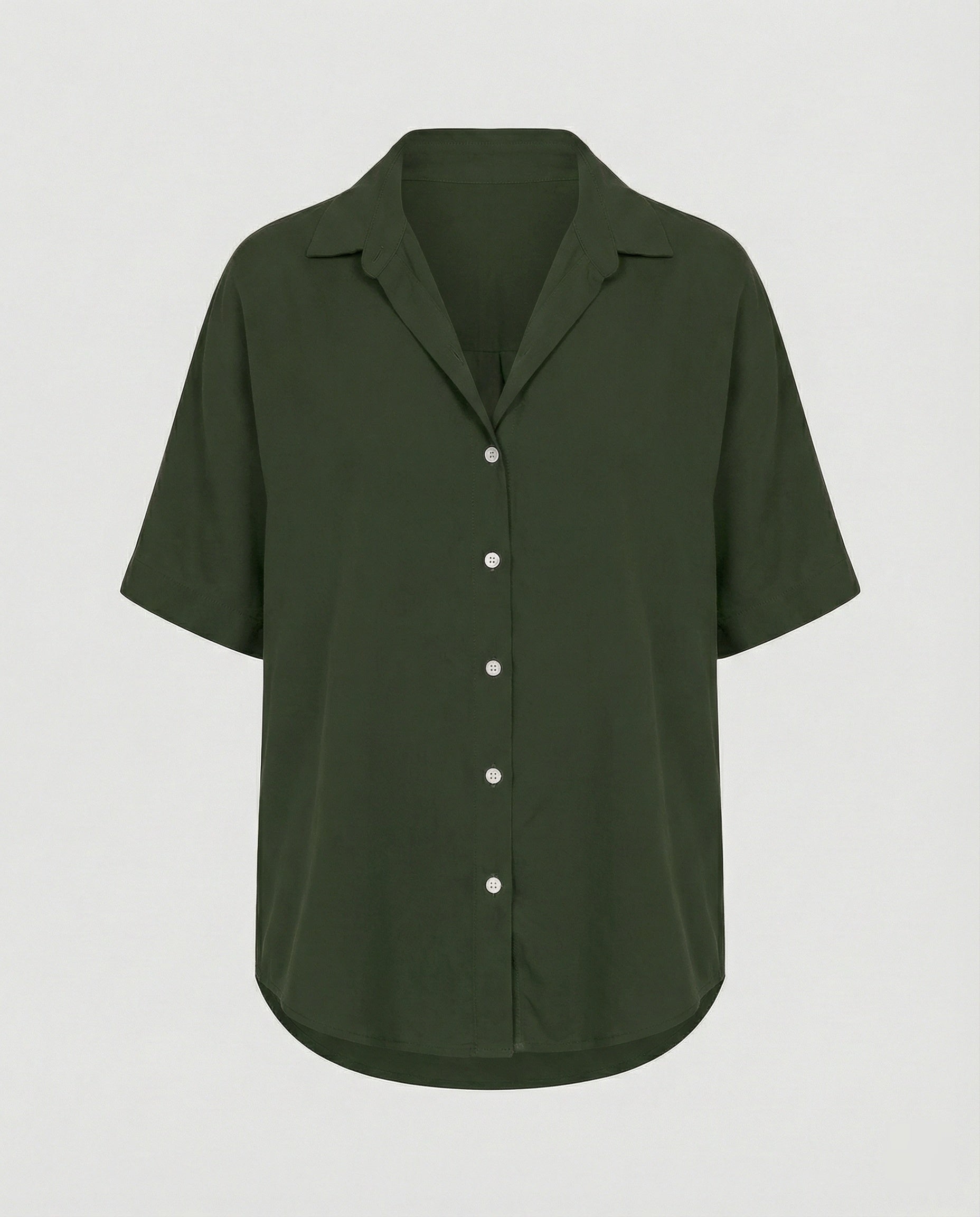 Blouse top women with V-neck-https://detail.1688.com/offer/1006231082802.html-Calm Wears-Green-S-Calm Wears