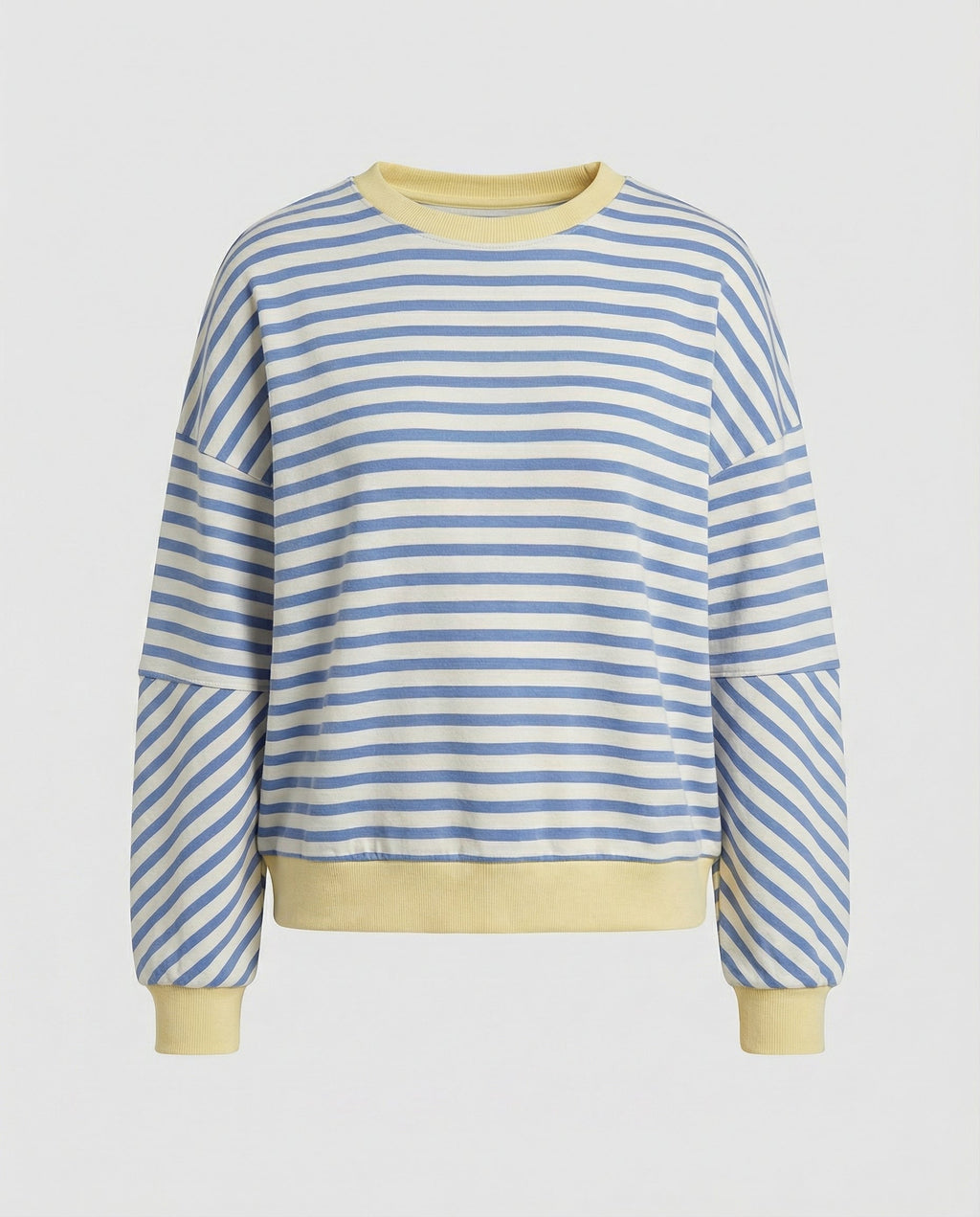 Boxy Sweatshirt Women Striped-https://detail.1688.com/offer/821392112827.0.html-Calm Wears-Blue-S-Calm Wears