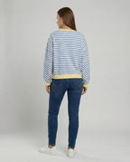 Boxy Sweatshirt Women Striped-https://detail.1688.com/offer/821392112827.0.html-Calm Wears-Blue-S-Calm Wears