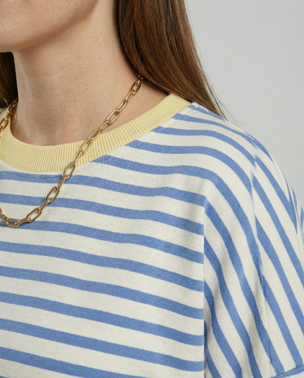 Boxy Sweatshirt Women Striped-https://detail.1688.com/offer/821392112827.0.html-Calm Wears-Blue-S-Calm Wears