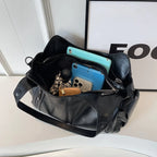 Softness Large Capacity Tote Bag-Calm Wears-Black-Calm Wears