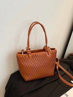 Shoulder bag for - Simple bag with textured design and adjustable strap-Calm Wears-Black-Calm Wears