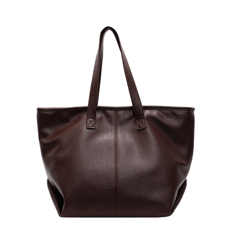 Large Trendy Tote Bag in Leather-dione couture20260421-Calm Wears-Cafe-Calm Wears