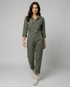 Casual Utility Jumpsuit Women-allure fashion20251113-Calm Wears-Green-S-Calm Wears