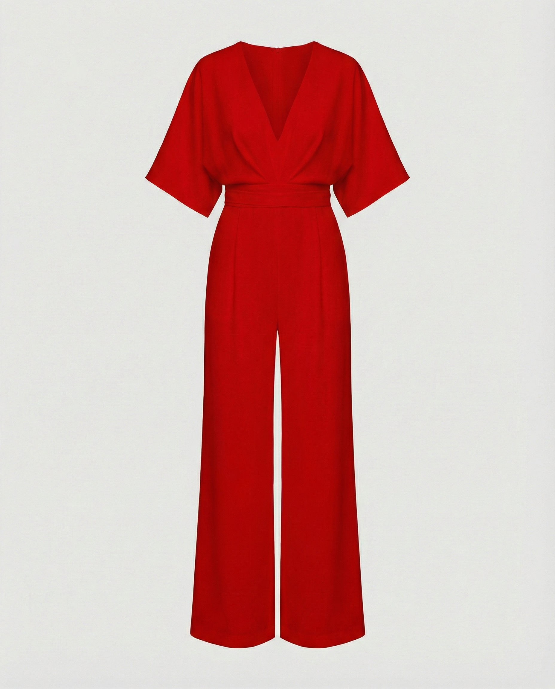 Casual Wide Leg Jumpsuit Women-oase-mode20241217-Calm Wears-Red-S-Calm Wears