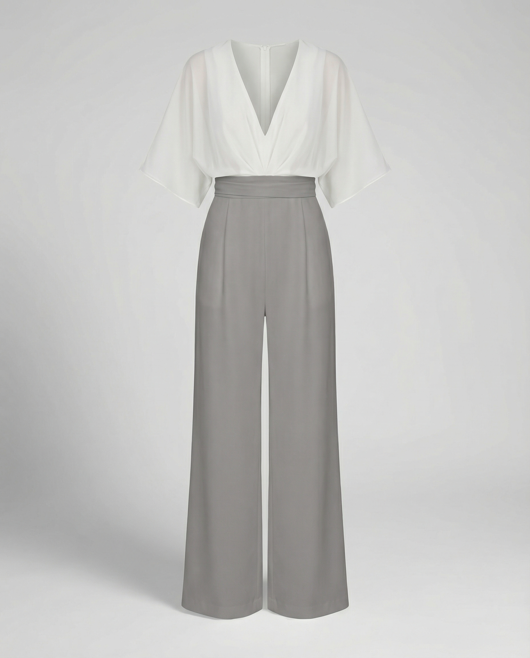Casual Wide Leg Jumpsuit Women-oase-mode20241217-Calm Wears-White Gray-S-Calm Wears