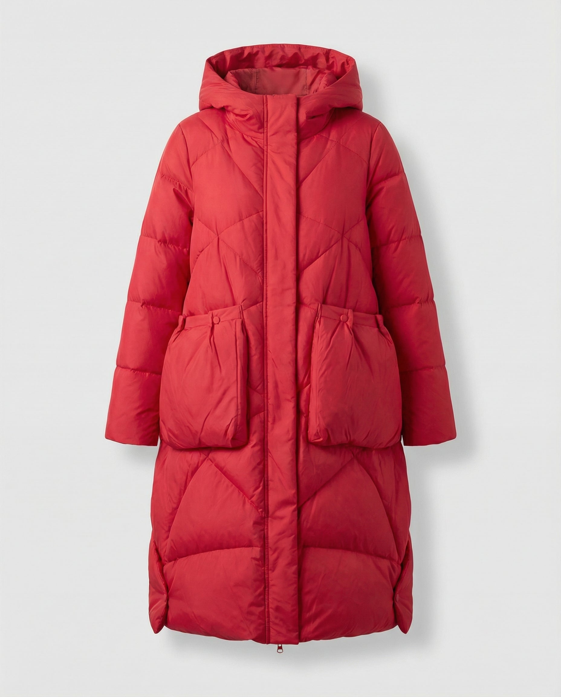 Casual women's hooded coat-velvets-fashion20251113-Calm Wears-Red-M-Calm Wears