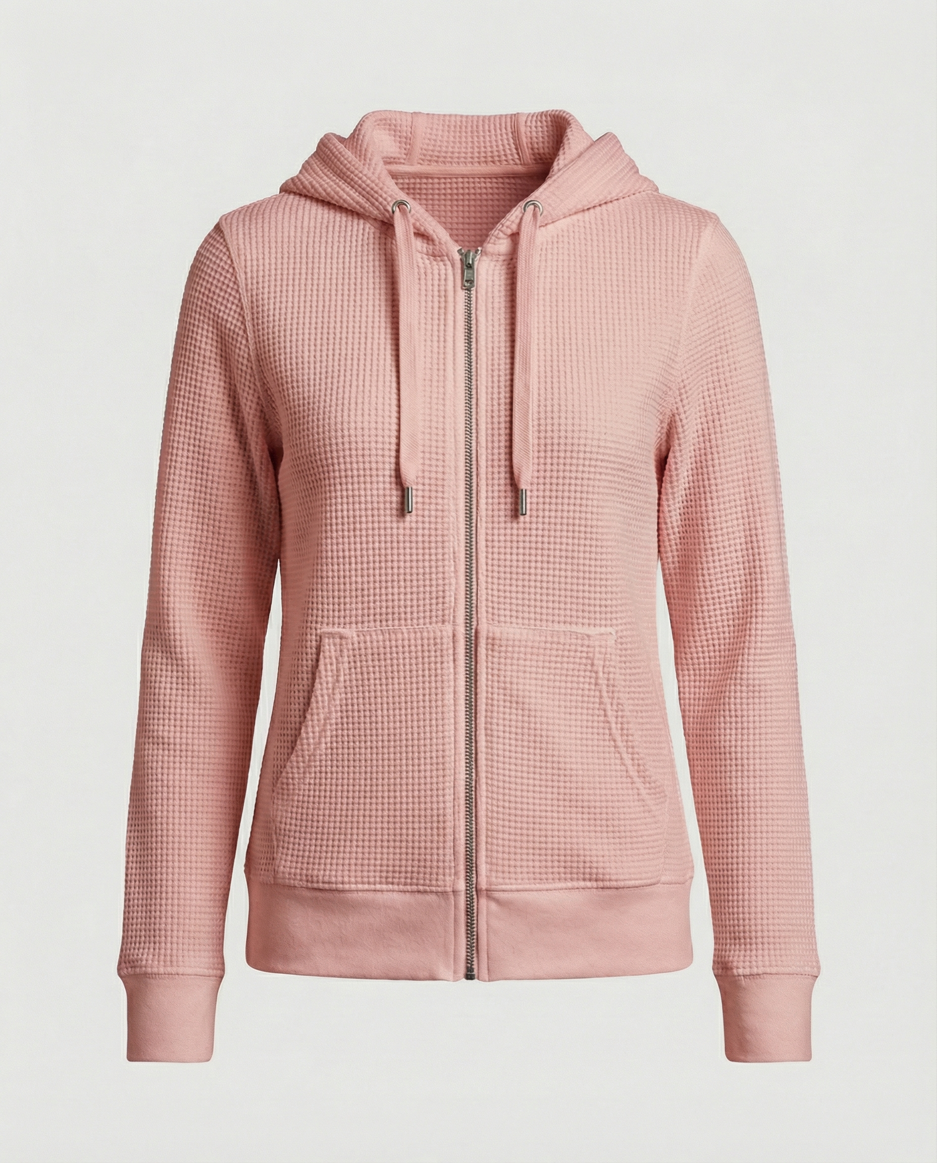 Checked women's leisure jacket-jacket-Calm Wears-Pink-S-Calm Wears