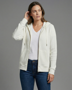 Checked women's leisure jacket-jacket-Calm Wears-White-S-Calm Wears
