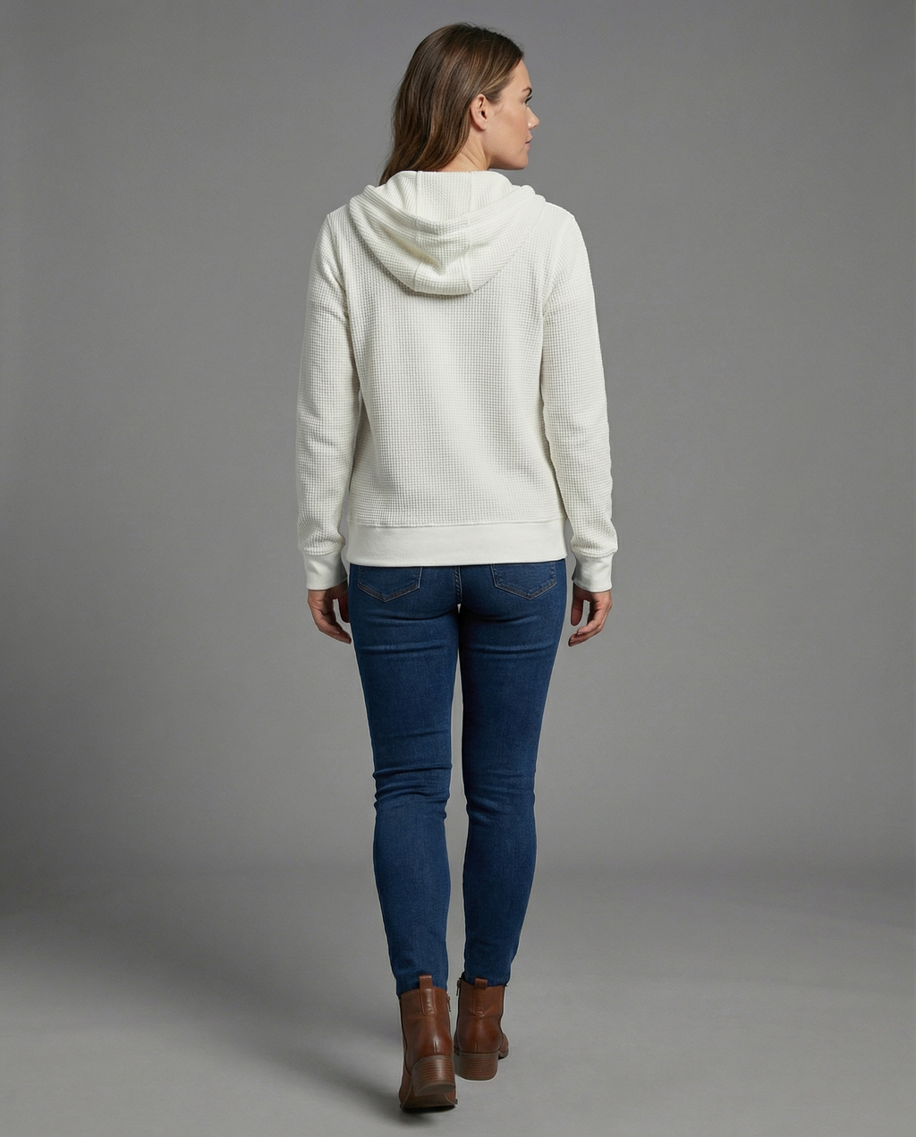 Checked women's leisure jacket-jacket-Calm Wears-White-S-Calm Wears