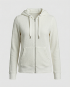 Checked women's leisure jacket-jacket-Calm Wears-White-S-Calm Wears