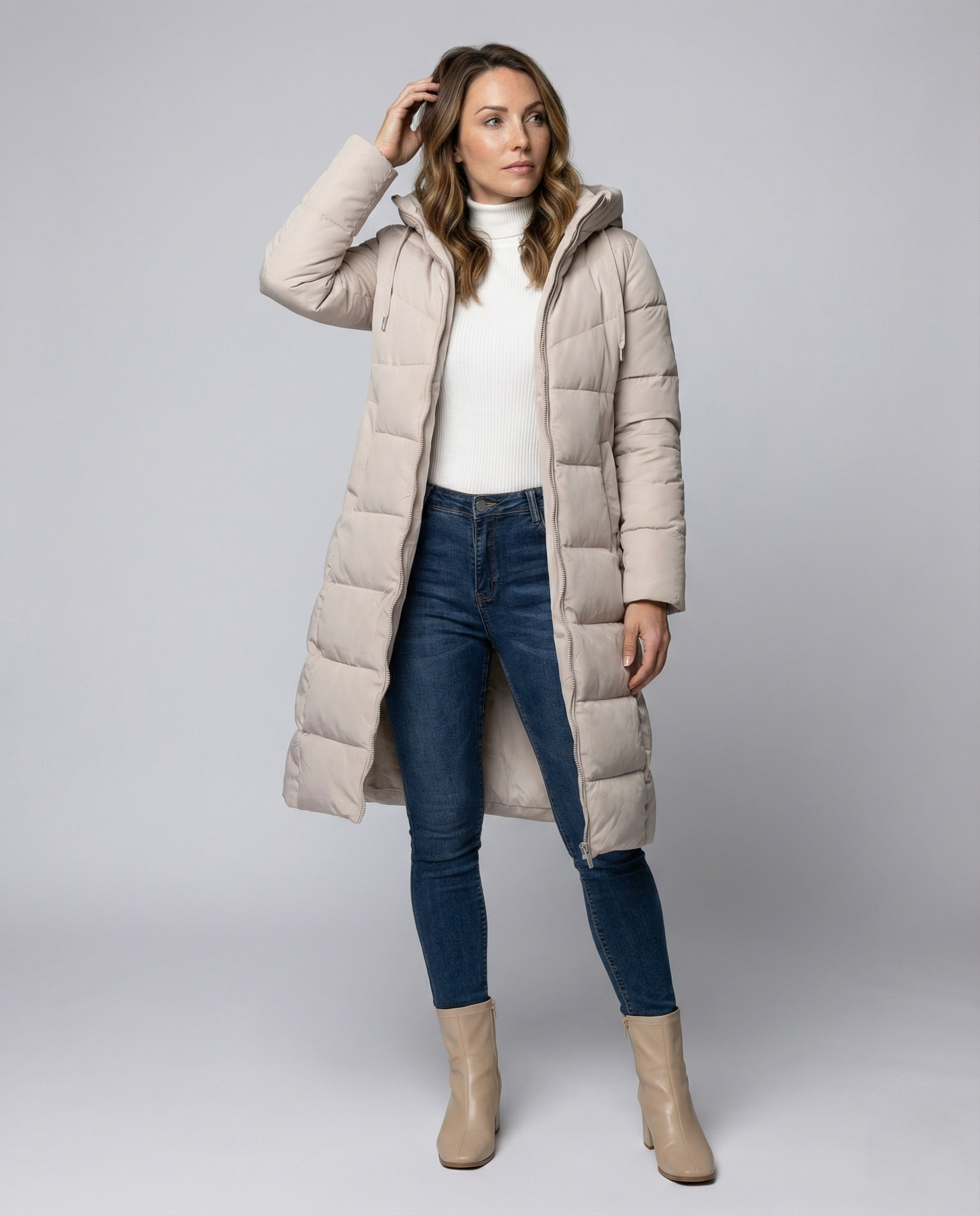 Chic Warm Winter Jacket Women-lévoire20241106-Calm Wears-Beige-S-Calm Wears