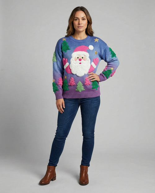 Christmas sweatshirt women-modefest20251127-Calm Wears-Blue-S-Calm Wears