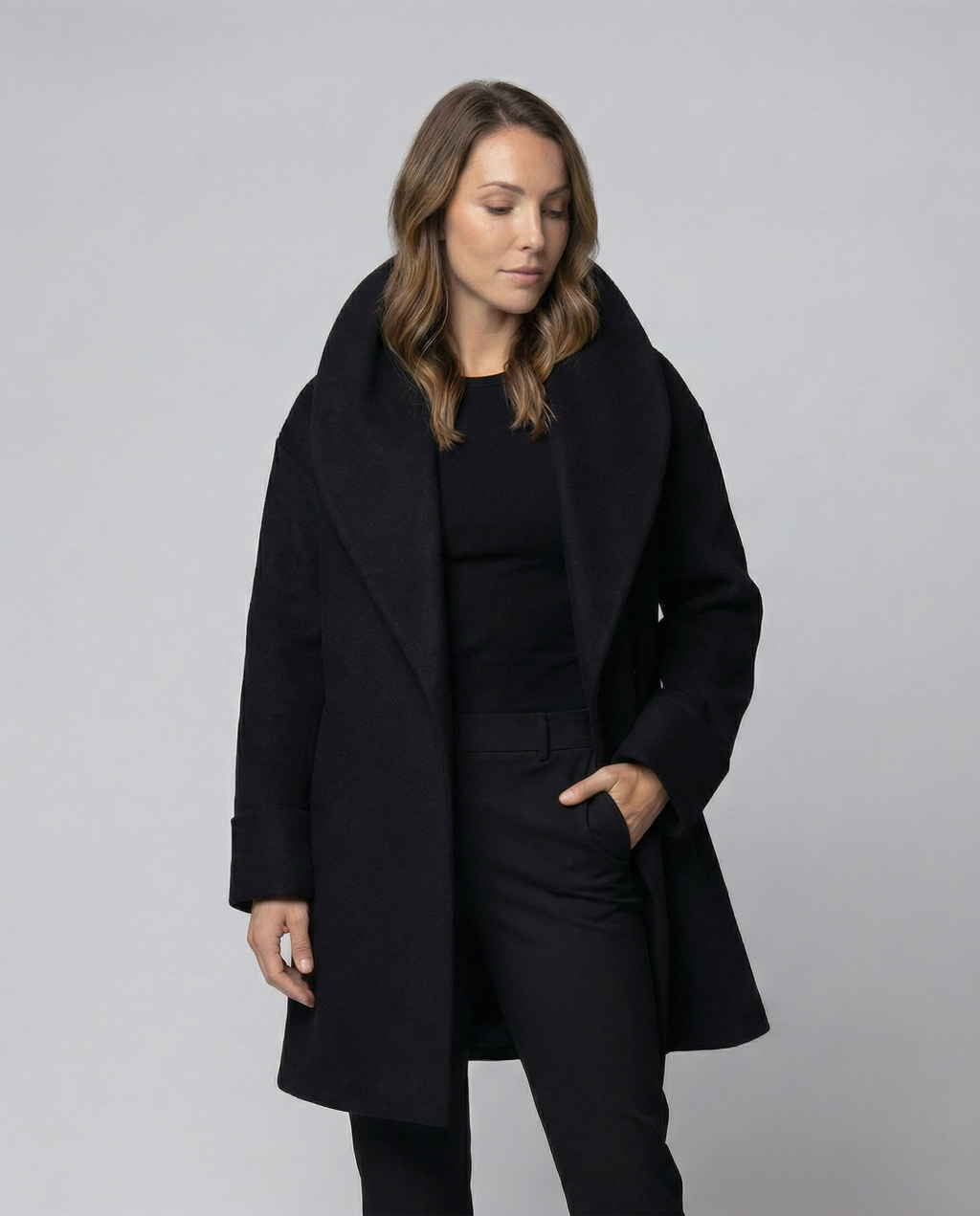 Classic Quilted Winter Jacket Women-nuefashion20251104-Calm Wears-Black-S-Calm Wears