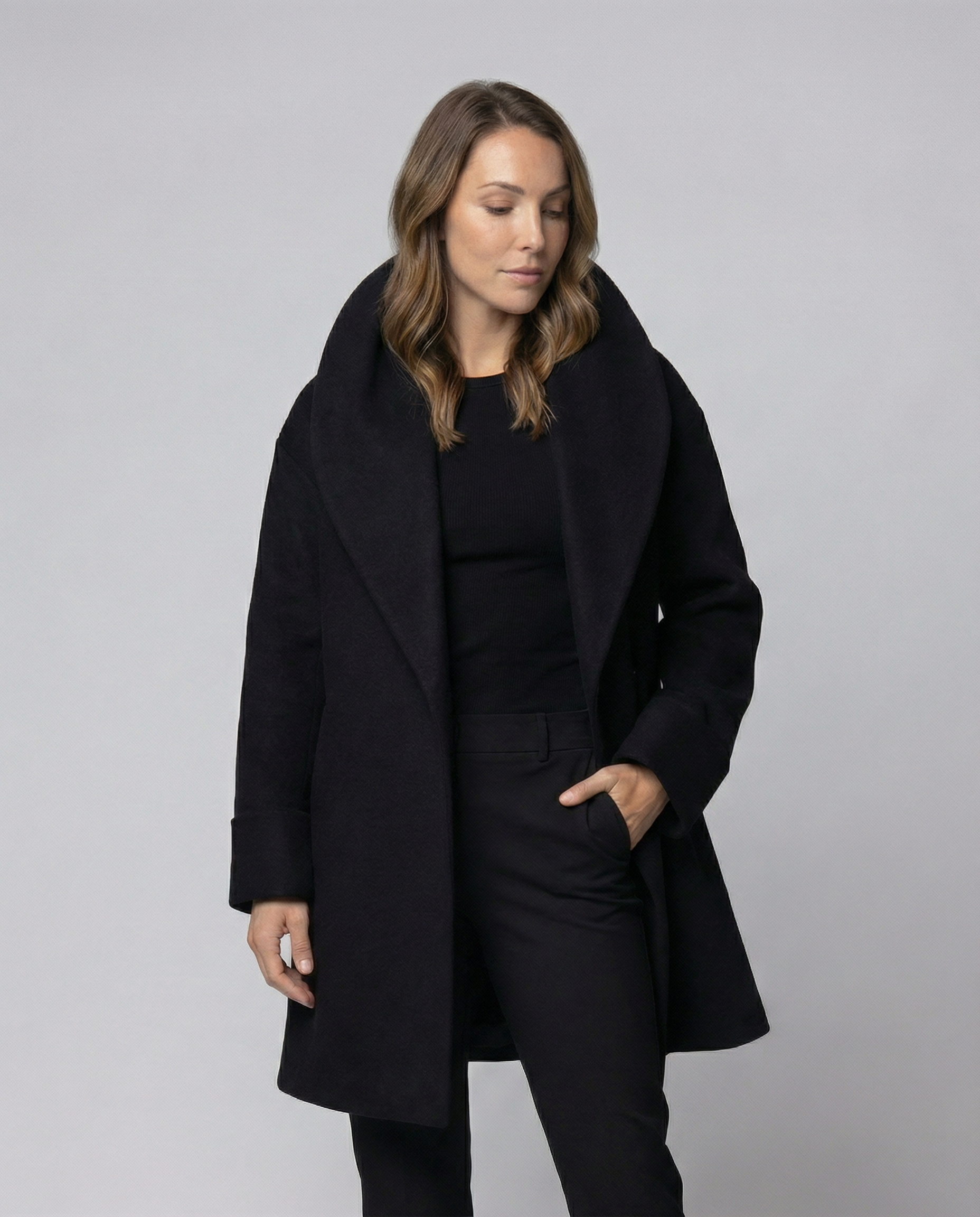 Classic Quilted Winter Jacket Women-nuefashion20251104-Calm Wears-Black-S-Calm Wears