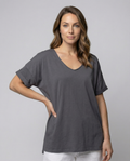 Classic Women Round Neck Shirt-jacobnora-aus20250215-Calm Wears-Dark gray-S-Calm Wears