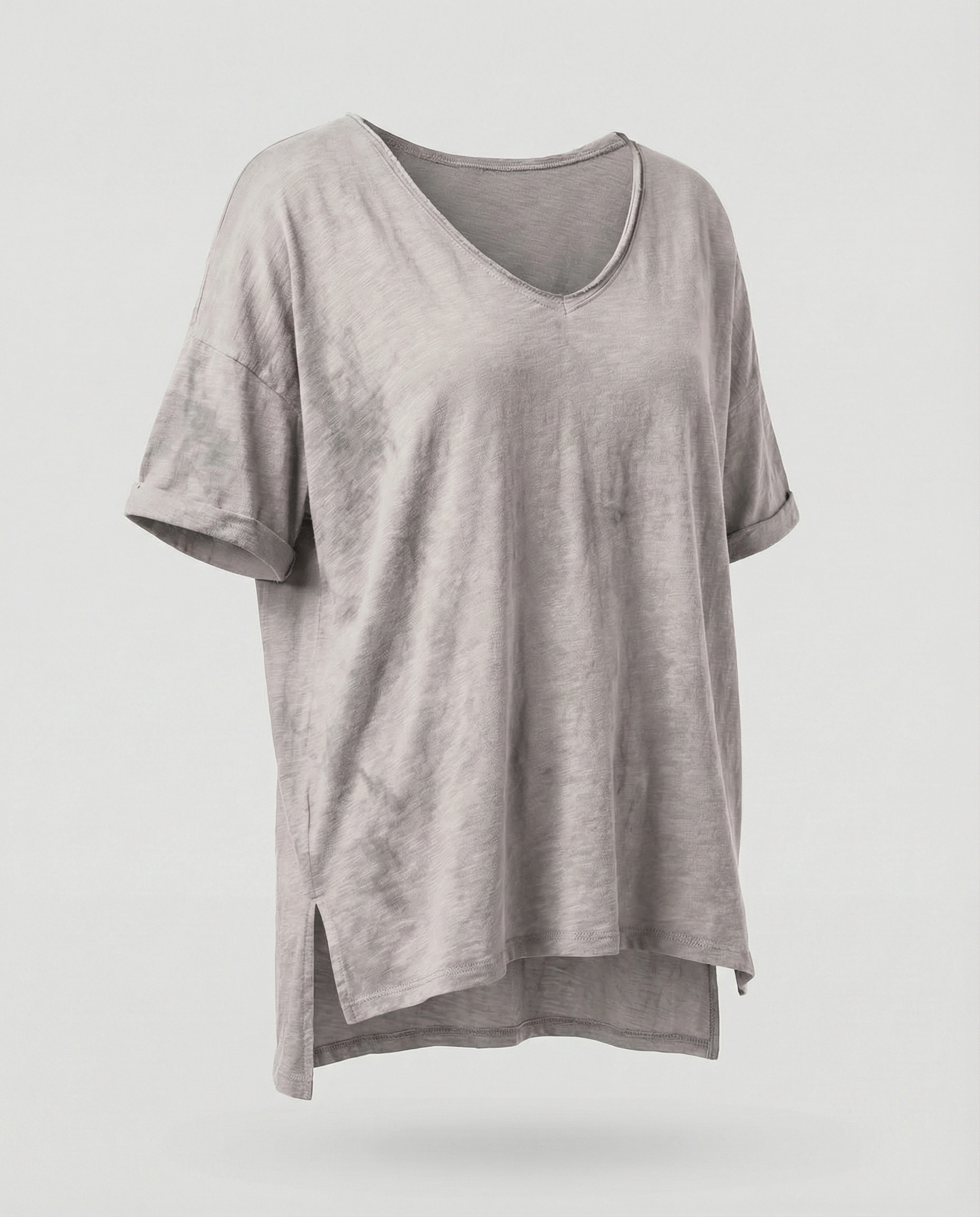 Classic Women Round Neck Shirt-jacobnora-aus20250215-Calm Wears-Gray-S-Calm Wears