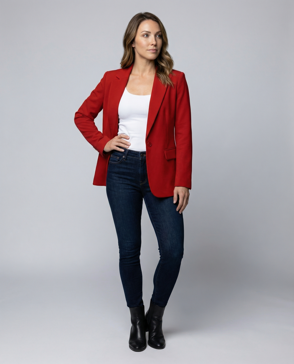 Classic Women's Blazer Elegant-lasmir20251119-Calm Wears-Red-XS-Calm Wears