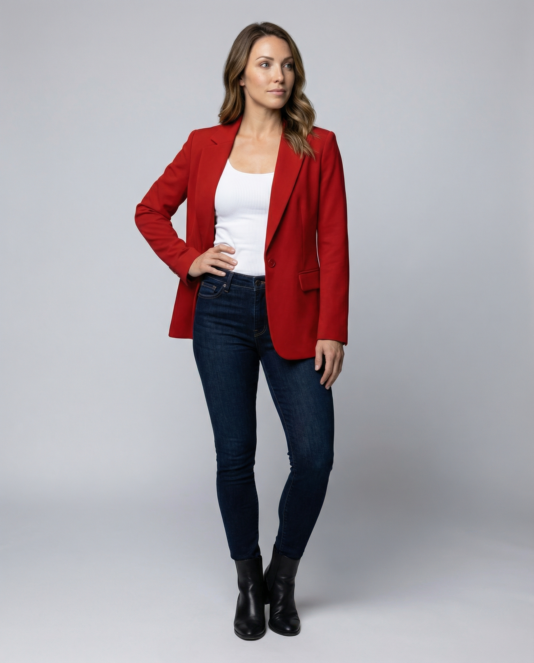 Classic Women's Blazer Elegant-lasmir20251119-Calm Wears-Red-XS-Calm Wears