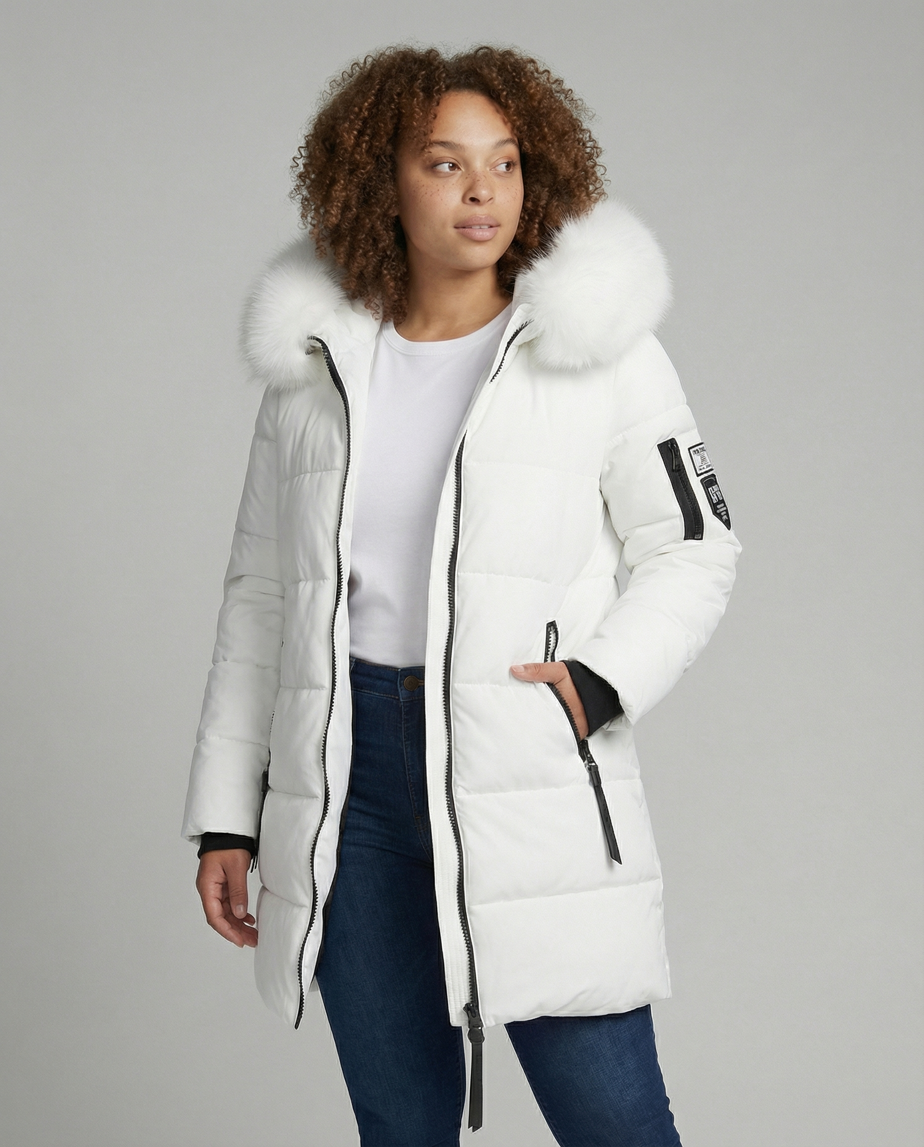Comfortable Windproof Winter Jacket Women-the goods hub20251115-Calm Wears-White-M-Calm Wears