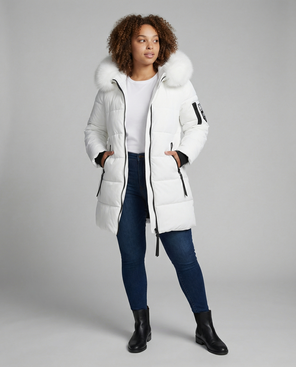 Comfortable Windproof Winter Jacket Women-the goods hub20251115-Calm Wears-White-M-Calm Wears