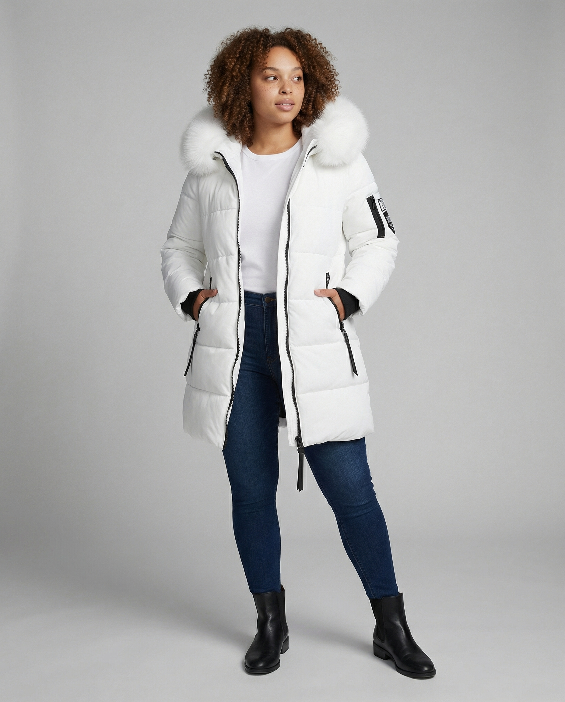 Comfortable Windproof Winter Jacket Women-the goods hub20251115-Calm Wears-White-M-Calm Wears