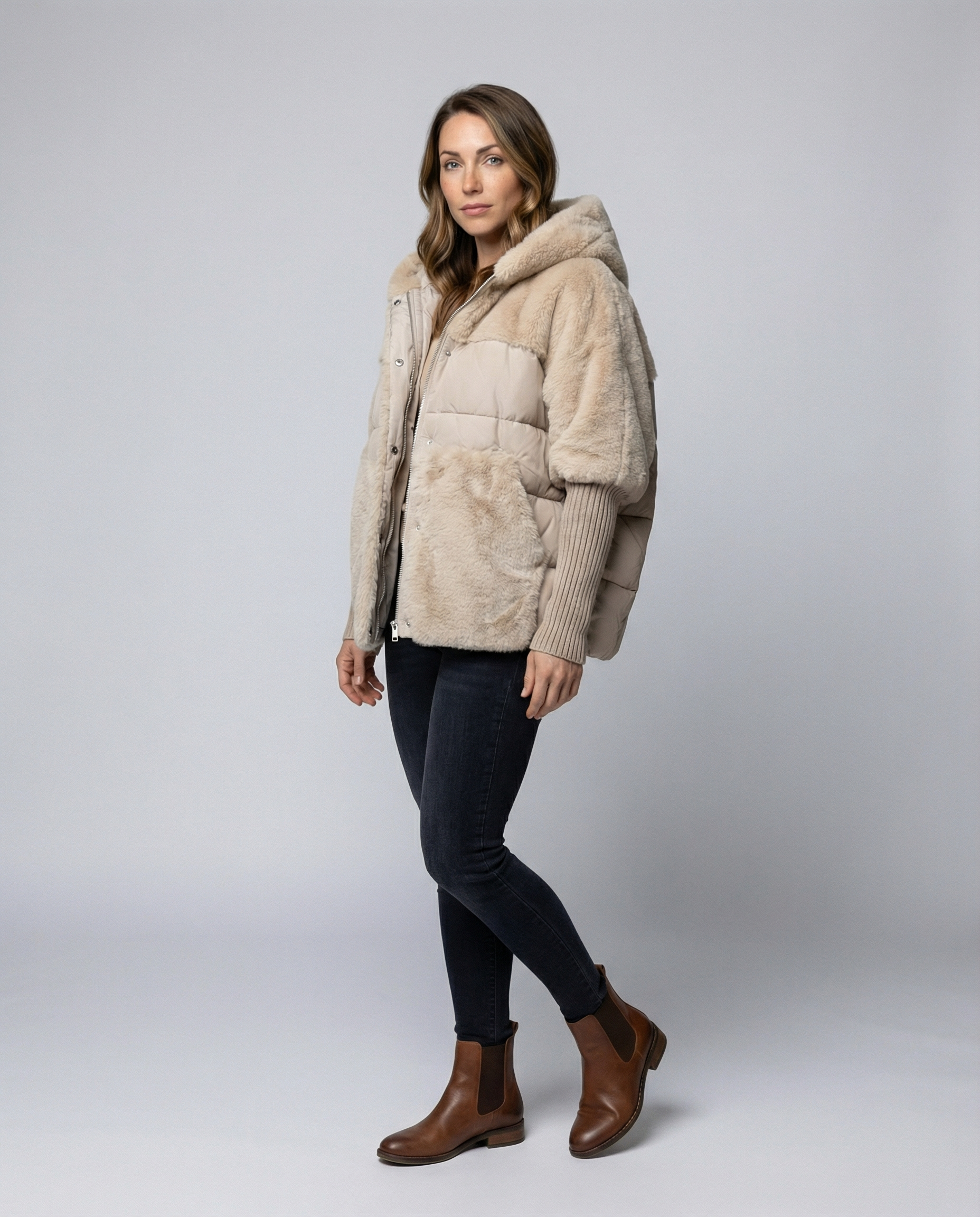 Comfortable Women's Winter Jacket-vikliv20251124-Calm Wears-Beige-S-Calm Wears